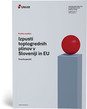 Naslovnica publikacije Izpusti toplogrednih plinov v Sloveniji in v EU